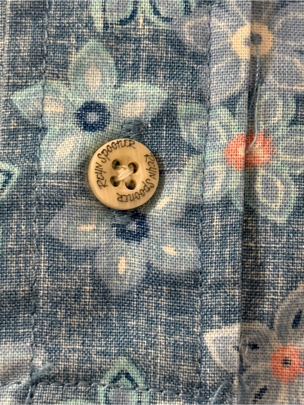 Reyn Spooner Limited Issue Hawaiian Aloha Pullover Shirt Blue Floral Men’s Large - Picture 4 of 8